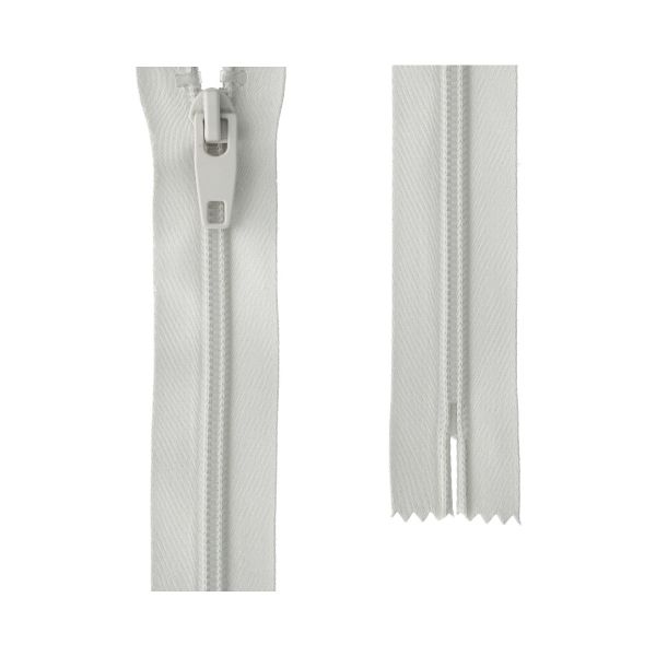 Молния спираль (витая) Т5 (5 мм) 1 зам., н/раз., 25 см, 002 серебро, DAM Gamma, 1 шт