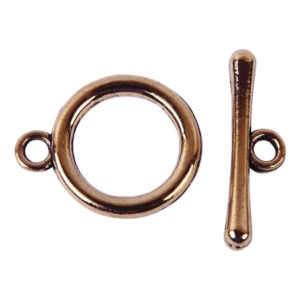 Замок-тогл 15 мм, 5 шт, под т.бронзу, Zlatka MFT-03