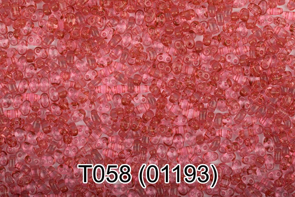 Бисер Gamma Twin 2.5х5 мм, 50 г, T058 розовый, 01193, 321-96001