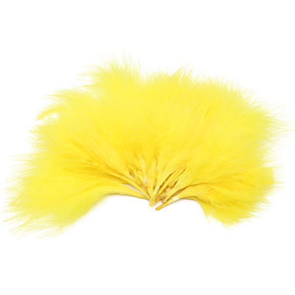 Перья декоративные 5-10см, 25 шт, H-36 желтый