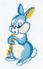 Набор для вышивания нитками Сделай своими руками, Зайчишка 10х18 см