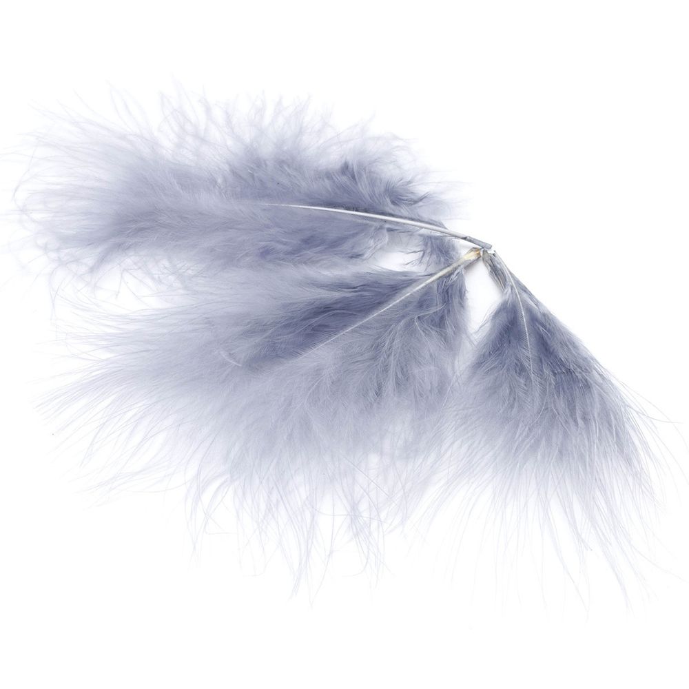 Перья декоративные 5-10см, 25 шт, H-46 серый