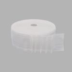 Лента (тесьма) шторная: сборка параллельная (1:2.5) 80 мм / 50 метров, (3 ряда петель, 2 шнура), белый, C180