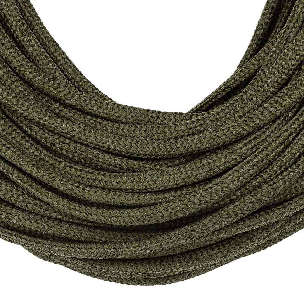 Шнур обувной плетеный ⌀6.0 мм / 100 метров, (диаметр ±1 мм), 016 хаки