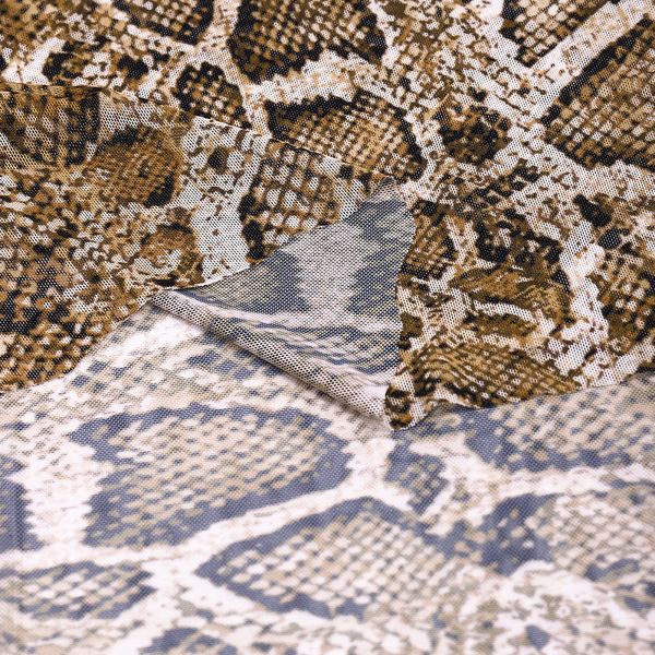 Сетка бельевая эластичная 100 г/м², шир.160 см / 50 метров, принт Питон /SZ025816.11/