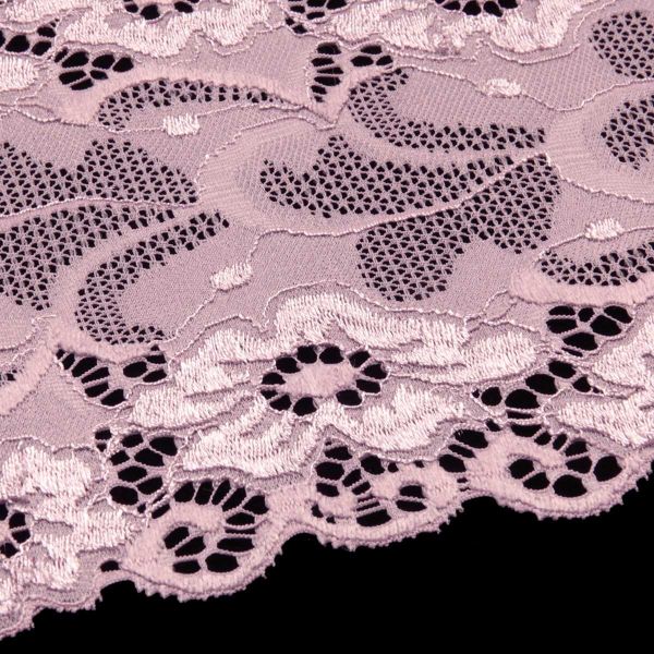Кружево бельевое эластичное 150 мм / 13.72 м, цв. C344 пудровый