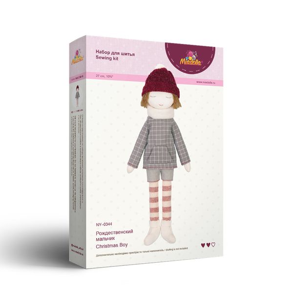Набор для шитья игрушки Рождественский мальчик 27 см, Miadolla NY-0344