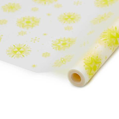 Пленка матовая Салютики 70см*10 м (желтый) 4972