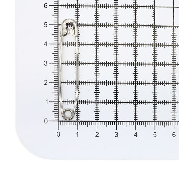 Булавки английские l=55 мм, никель, 100 шт, С-61