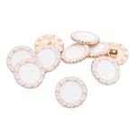 Пуговицы на ножке 32L=20 мм, металл, GD.White (золото-белый), 10 шт, MP05