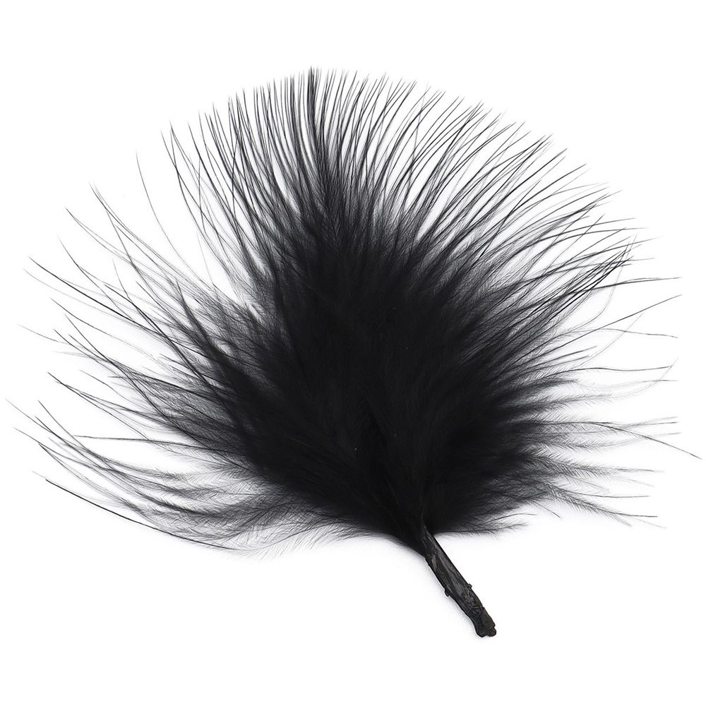 Перья декоративные 5-10см, 25 шт, H-80 черный