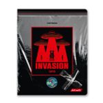 Тетрадь ученическая общая, A5+ 96 л. на скобе 60 г/м², белизна 100%, 5 шт, клетка в термоусадочной пленке, 000776 Вторжение, Светоч 96ТЕТк-001