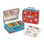 Набор для рисования 100 фломастеров и альбом-раскраска 101 предмет шт, (в чемоданчике), Carioca 42500