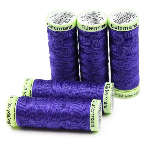 Нитки отделочные Gutermann Top Stitch, 30м, 810 яркий василек, 5 катушек