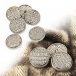 Пуговицы на ножке металлические 36L=23мм, С-MP06 цв.серебро, 10 шт