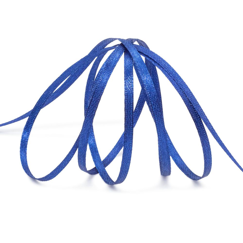 Лента атласная 2-сторонняя 3.0 мм / 100±2 метров, (156 т.синий), Globus