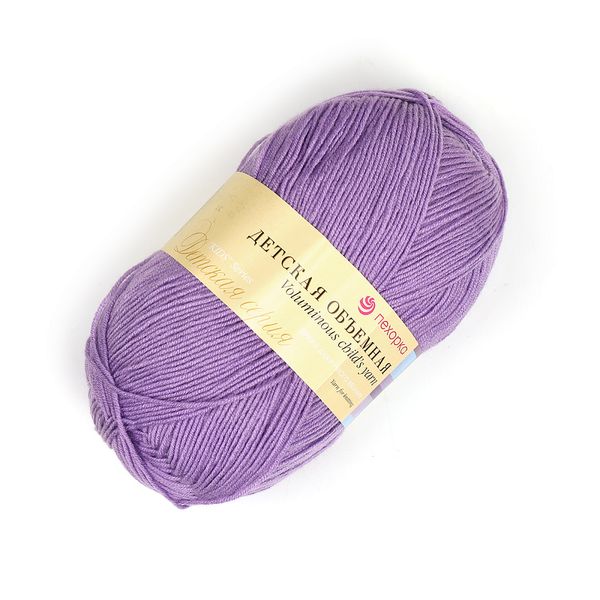 Пряжа Пехорка Детская объемная / уп.5 мот. по 100 г, 400 м, цв.389 св.фиалка