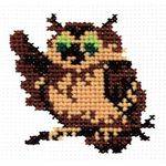 Набор для вышивания нитками РС Студия, Филин 8,5х8,5 см