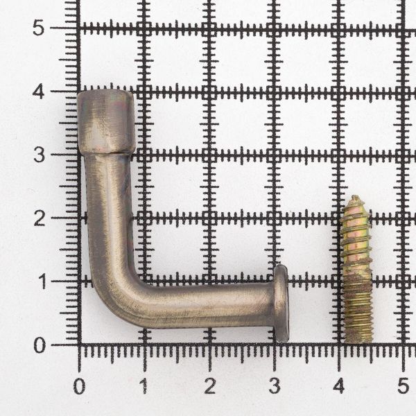 Крючок-держатель для подхватов 40 мм, металл, 1 бронза, X455