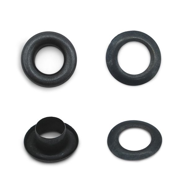 Люверсы металл ⌀_5.0 мм (внутр.), черный, 100 шт, BIG