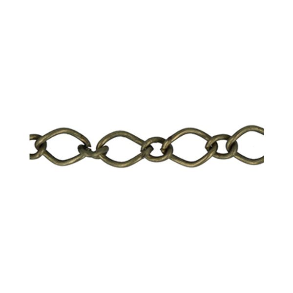 Цепочка декоративная металл 4х5, 8.8х5.8 мм, на бобине 10 м, под бронзу, Micron MI-20