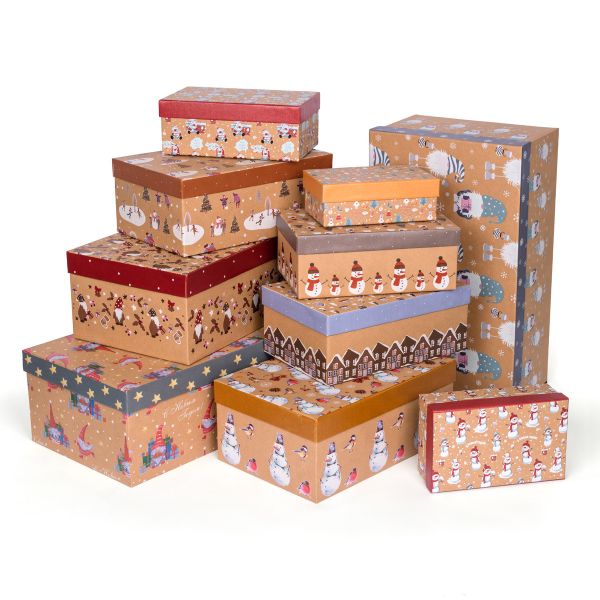 Набор подарочных коробок, 10 шт, 03 Новогоднее настроение, Stilerra SBOX-RKN2