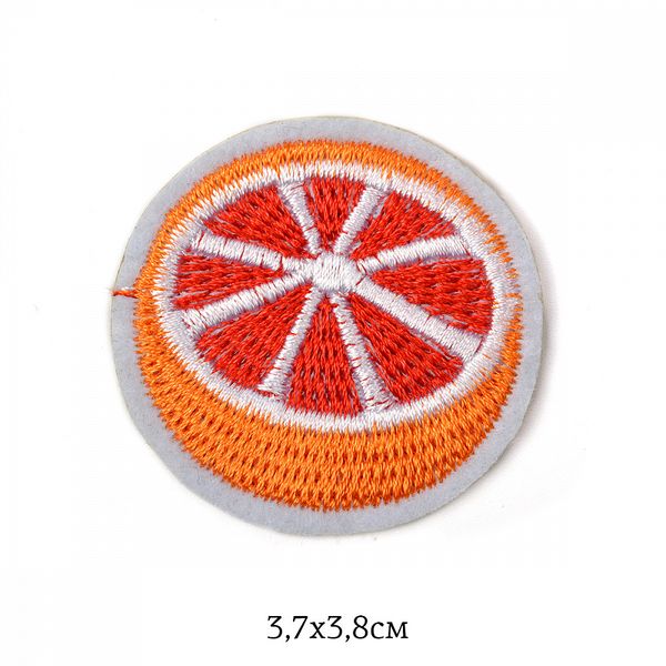 Аппликация пришивная 2307 Апельсин 3,7х3,8см, 10 шт