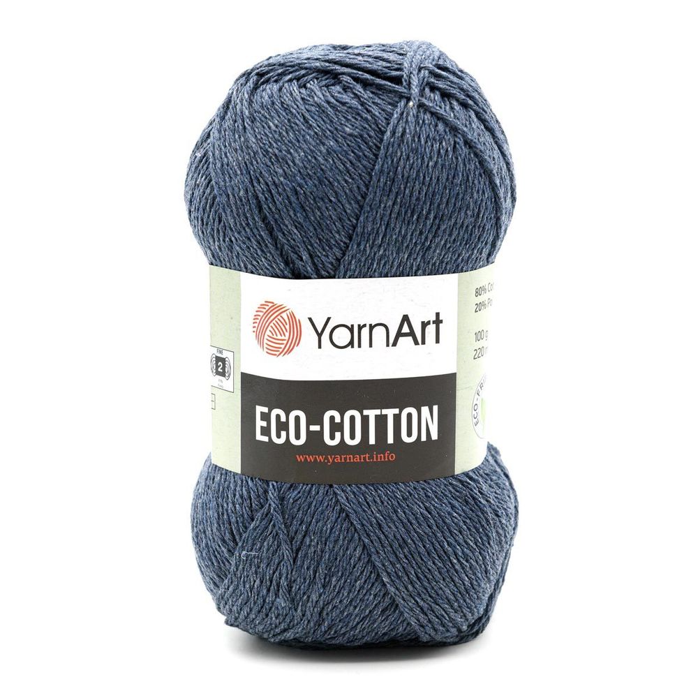 Пряжа YarnArt (ЯрнАрт) Eco Cotton / уп.5 мот. по 100 г, 220м, 773 джинс