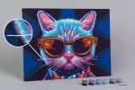 Картина по номерам Фрея PNB/PM-211, Неоновый кот в очках, 40х30 см