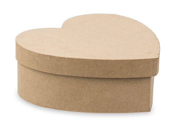 Заготовка из папье-маше Коробка, 20.3х20.3х7.6 см, в форме Сердца, PAM-134 Love2art