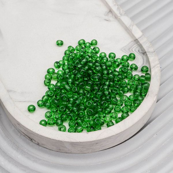 Бисер Astra&Craft 6/0 (4.1 мм), 150 г (10х15 г), цв. 7B зеленый/прозрачный