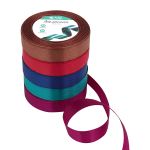 Набор атласных лент 5 цветов по 23.0 мм / 23 метра, темный микс