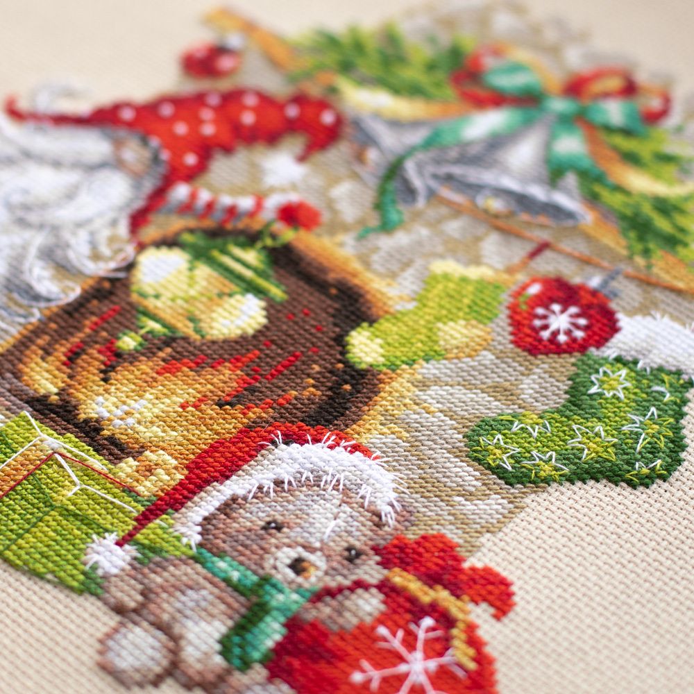 Набор для вышивания нитками Чудесная игла, В ожидании Рождества, 22х22 см
