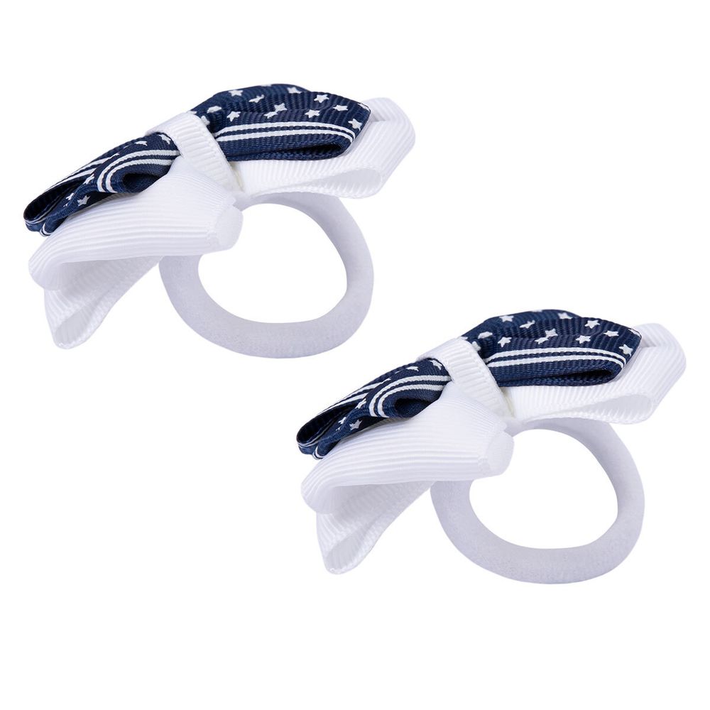 Набор резинок для волос, 10 шт, №01 белый/синий, Cherry Mary DR07003