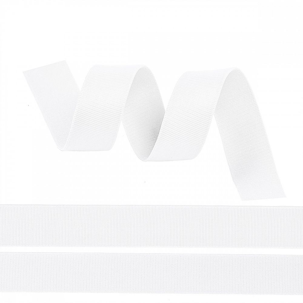 Резинка бельевая (бретелечная) 25.0 мм / 500 метров, RBB05 белый F101