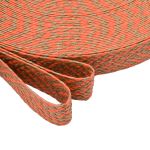 Стропа (ременная лента) 35 мм / 45.72 метра, [23.33 г/пог.м], с принтом, ZH824 красный/коричневый, 3Al295