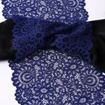 Кружево бельевое эластичное 205 мм / 25 м, TBY.YSTL00839, цв.L1832 синий, Kruzhevo