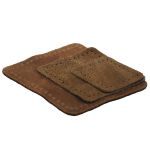 Набор заплаток пришивных из замши, ромб 4х5,6см, 6х8,4см, 8х11,2см, с перфорацией, 3 шт (32 кэмел), 59405