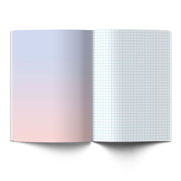 Тетрадь ученическая общая, софт-тач ламинация + выборочный лак, цветной запечатанный форзац, A5+ 48 л. на скобе 65 г/м², белизна 100 %, 10 шт, клетка, 00995 Кружева, Светоч 48Т14