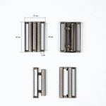 Пряжка-застежка 40 мм (внешн. 45х31 мм), 4 шт, т.серебро, BIG