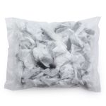 Фиксатор (зажим) для шнура пластик 2 отв., ⌀4.0 мм, 10х23 мм, черная резина, 100 шт