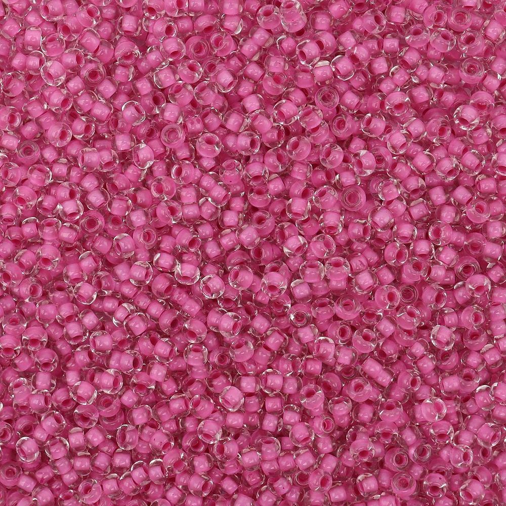 Бисер Preciosa 10/0 (2.3 мм), 500 г, прозрачный с цветным центром, круг.отв., (38325) 331-19001-10/0