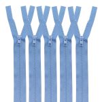 Молния трактор Arta Т6 (6 мм) 1 зам., разъем., 55 см, цв. 039 голубой, уп.5 шт