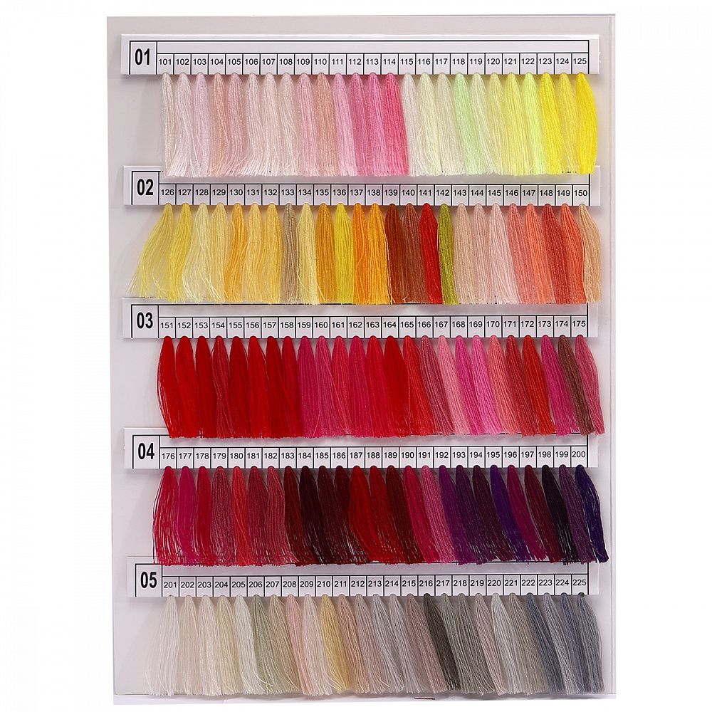 _01_ Карта цветов ниток: Нитки Max и Ideal швейные универсальные