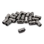 Наконечник для шнура металл цилиндр со стразами ⌀2,5/4,5 мм, 14,5х8 мм (чер.никель), 20 шт