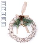 Венок из лозы ⌀25 см, толщ. 4 см, 01, Blumentag MRB-75