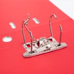 Регистратор PVC, 2-х стороннее покрытие, мет.уг. 75 мм, 10 шт, Premier A4 арочный механ, красный ЕС100262004, Expert Complete