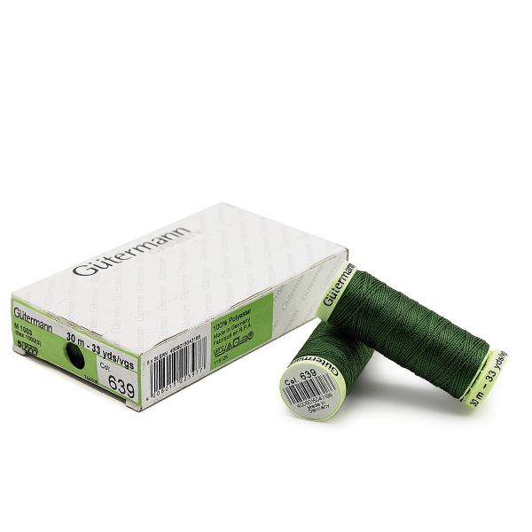 Нитки отделочные Gutermann Top Stitch, 30м, 639 травяной, 5 катушек