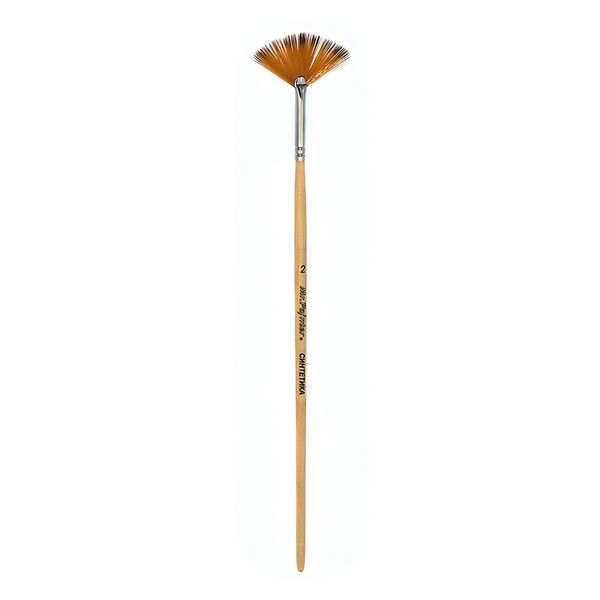 Кисть синтетика веерная №02, 5 шт, короткая ручка, Mr.Painter SBW 202-02