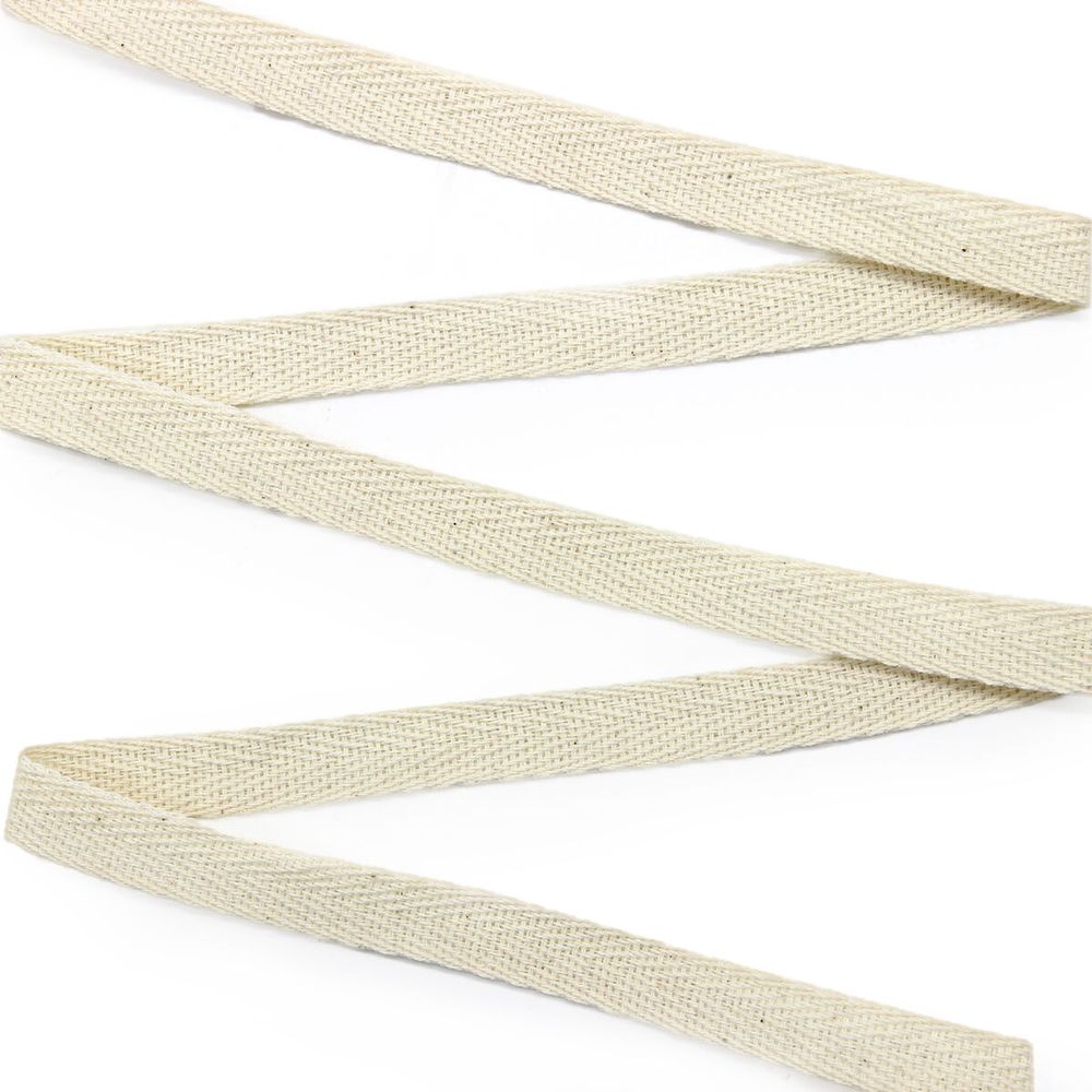 Тесьма (лента) киперная (100 х/б) 13 мм / 50 метров, суровый